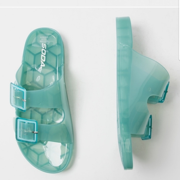 NWOT SODA Buckle Jelly Womens Slide Sandals Size 10 - Picture 4 of 5